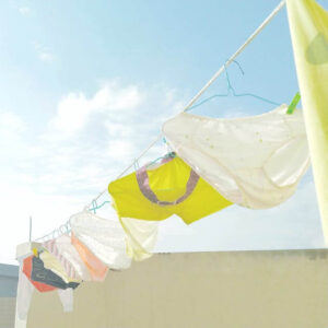 underwear on clothesline