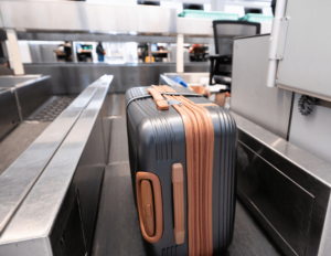 bag getting checked at airport