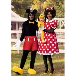 family dressed as micky mouse characters for halloween