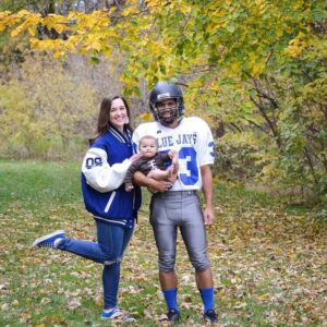 family dressed as football and players for halloween