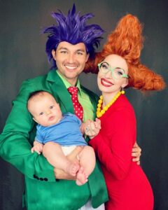 family dressed as rugrats characters for halloween